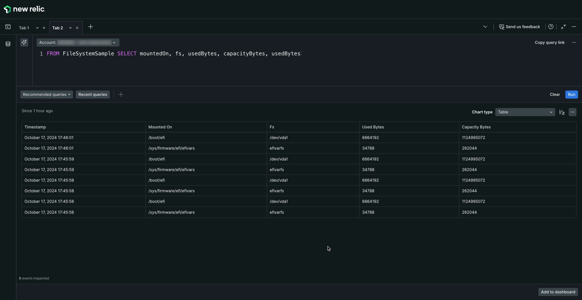 Flex status table Flex status table