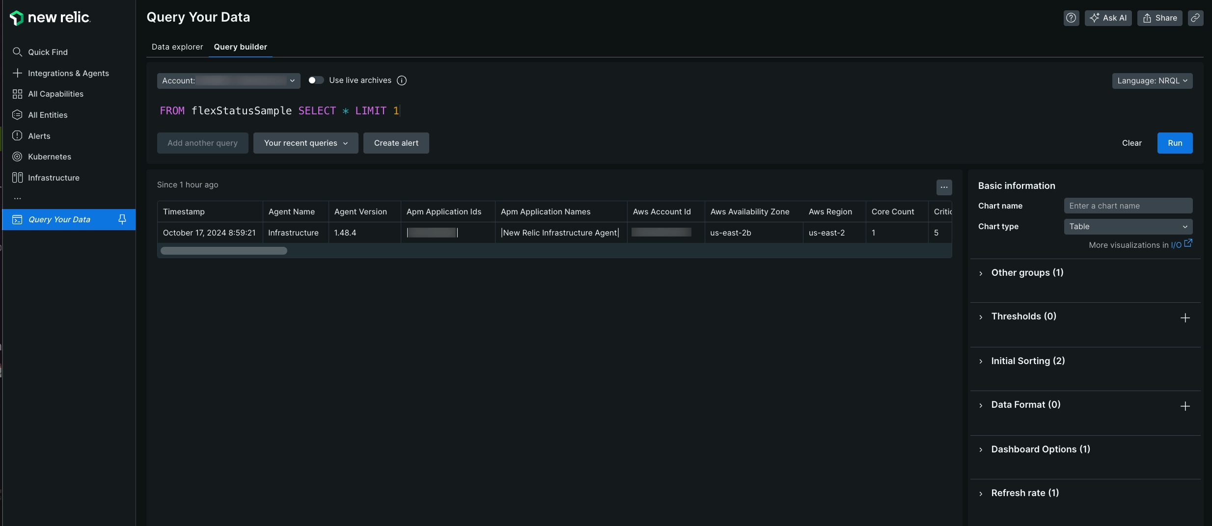 Flex status table Flex status table