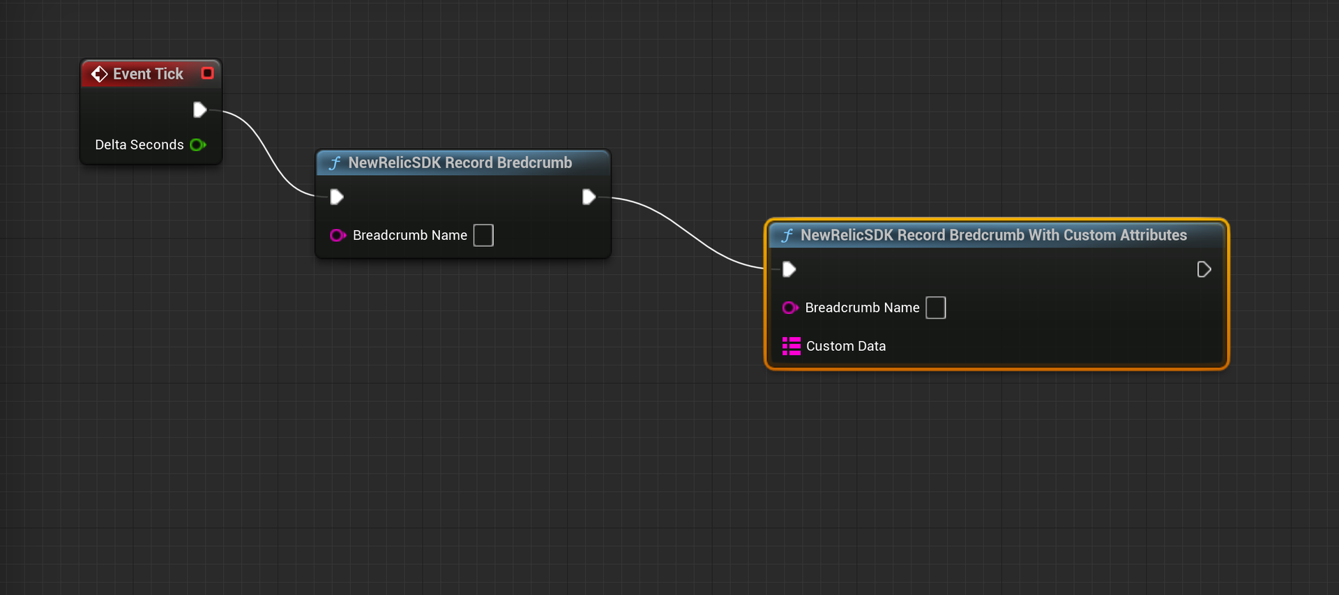 Unreal Engine Plugin Record BreadCrumb Screenshot of the Unreal Engine Plugin Record breadcrumb