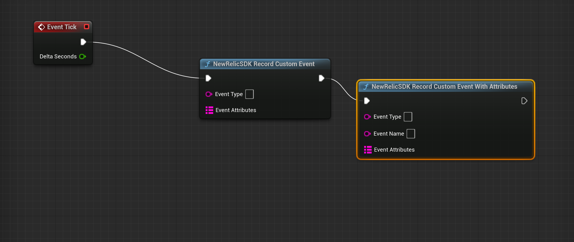 Unreal Engine Plugin Record Custom Event Screenshot of the Unreal Engine Plugin Record Custom Event
