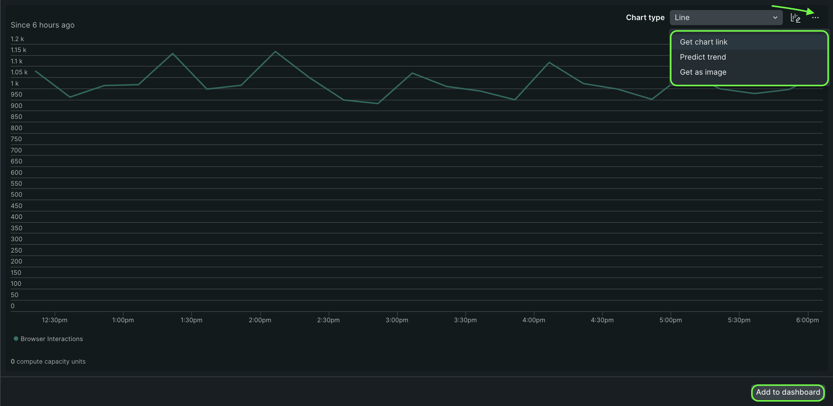 Share and export in the Metrics and events view Share and export in the Metrics and events view