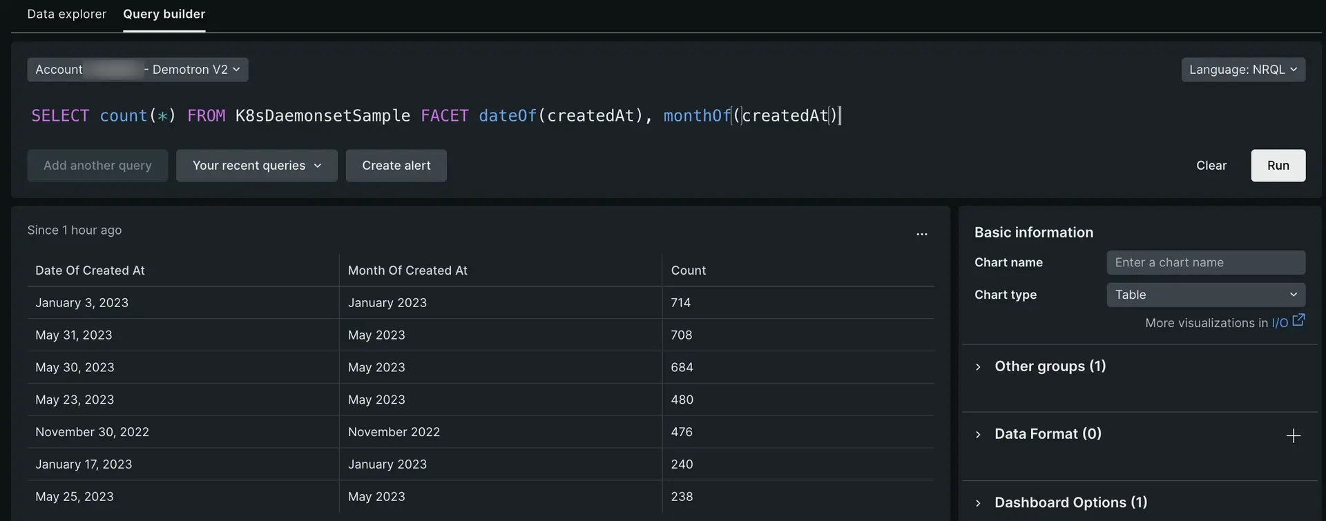 NRQL facet by time with two functions NRQL facet by time with two functions